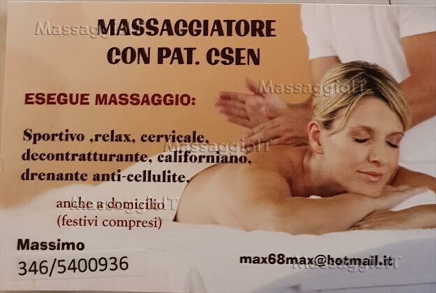 Massaggiatore Milano Massaggi x uomo e donna - 393465400936