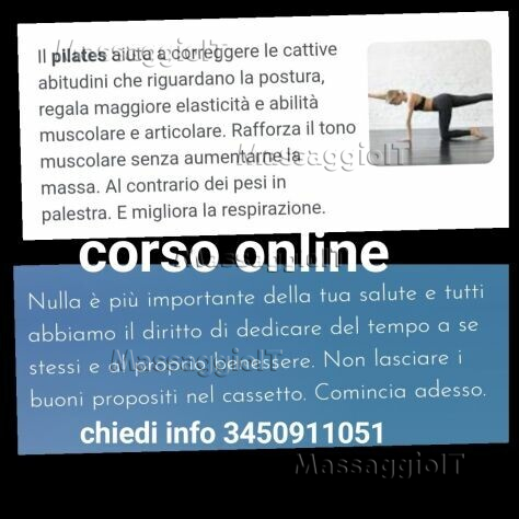 Massaggiatrice Milano Corso online di Pilates